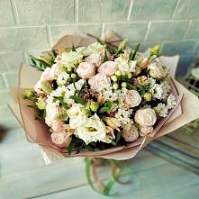 Букет цветов из:  Альстромерии, Розы и Хризантемы #REPLACE_PRED# Павлово Нижегородской области