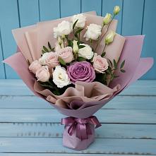 Букет Легкое дыхание #REPLACE_PRED# Павлово Нижегородской области Букет цветов из:  Розы и Лизиантусы #REPLACE_PRED# Павлово Нижегородской области