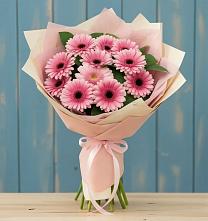 Букет пурпурно-розовый в Павлово Нижегородской области Букет цветов из:  Герберы в Павлово Нижегородской области